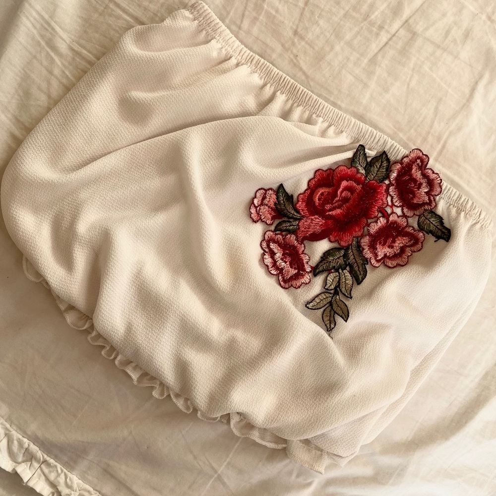 Embroidered Tube Top